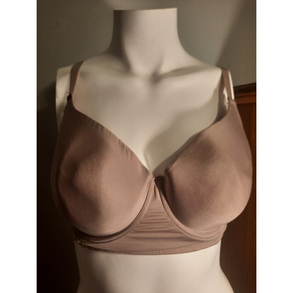 Nude Beige Underwire Bra 36DD Everyday Support Full Coverage Delta Burke 5660
